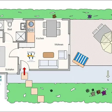 Apartmán Wellenspiel - Einmalige Atmosphaere Mit Rosengarten
