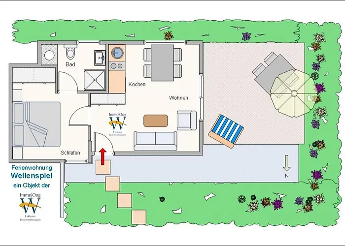 Apartment Wellenspiel - Einmalige Atmosphäre Mit Rosengarten